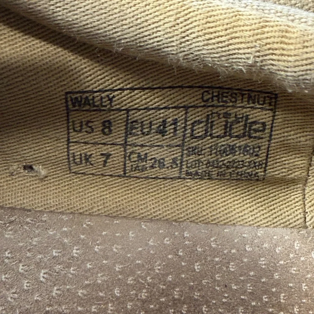 Hey Dude Wally Chestnut Canvas Loafers Mens Size 8 Tan Slip On Shoes 110061602